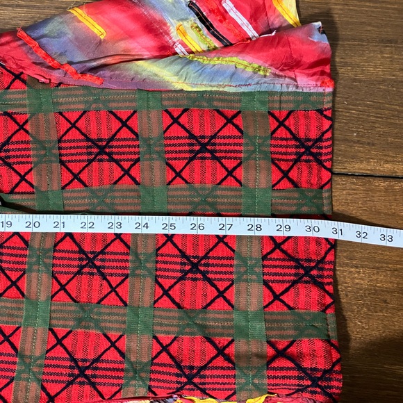 Stunning Handmade Patchwork Plaid & Striped Button-Up Blazer/Jacket - Picture 11 of 15